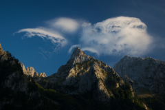 Martin Hofmann - Clouds over Karanfil in Grebaje Valley Montenegro.  Honourable mention, Mountain Scenery category, 2023.