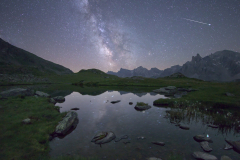 Olivier Lardiere: Milky Way meteor over Massif des Cerces (Winner, 2024 Mountain Scenery category)