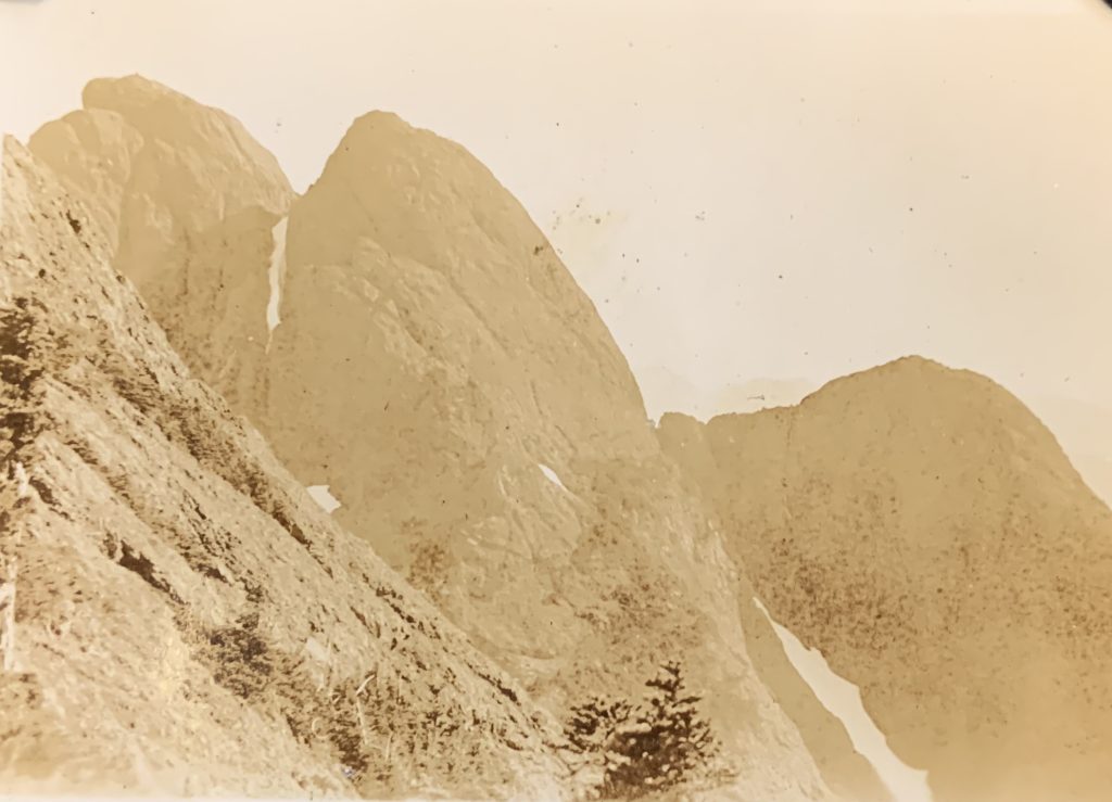 The final peak of Mt. Arrowsmith 1935 – Cecil Frampton photo.
