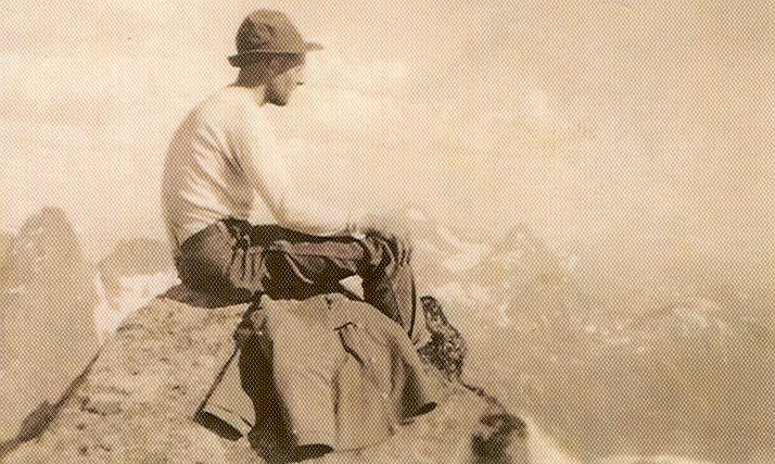Alfred George Slocomb on the Southeast Peak of Mt. Colonel Foster 1936.