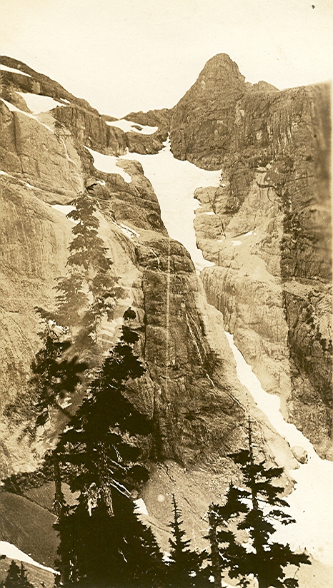 Mt. Cobb from Mt. Filberg 1936 – Bill Bell photo.
