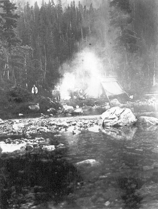 Surveyors camp at Carter Lake 1937.