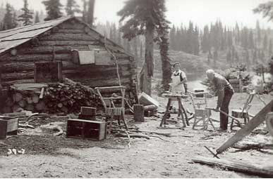 Preston Tait working at Croteau’s Camp 1939.