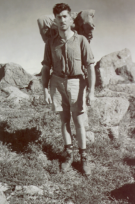 Charley Nash during Elkhorn Mountain ascent 1949 – Charles Nash photo.