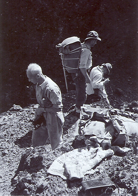 Taking a break during Elkhorn climb 1949 – Charles Nash photo.