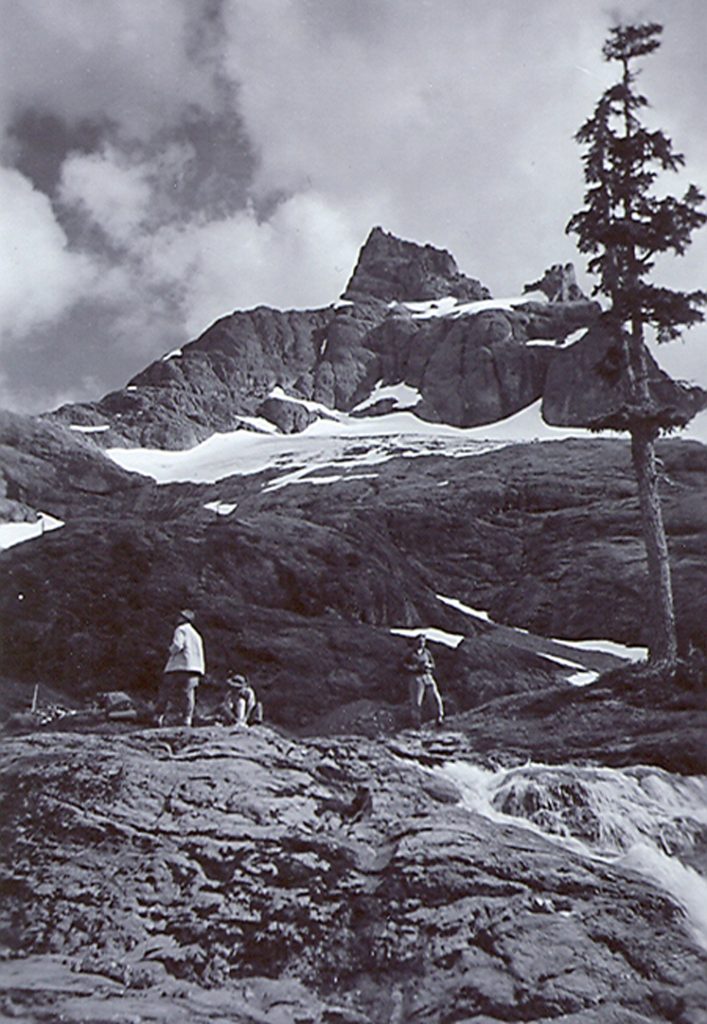 View of Elkhorn from their basecamp1949 – Charles Nash photo.
