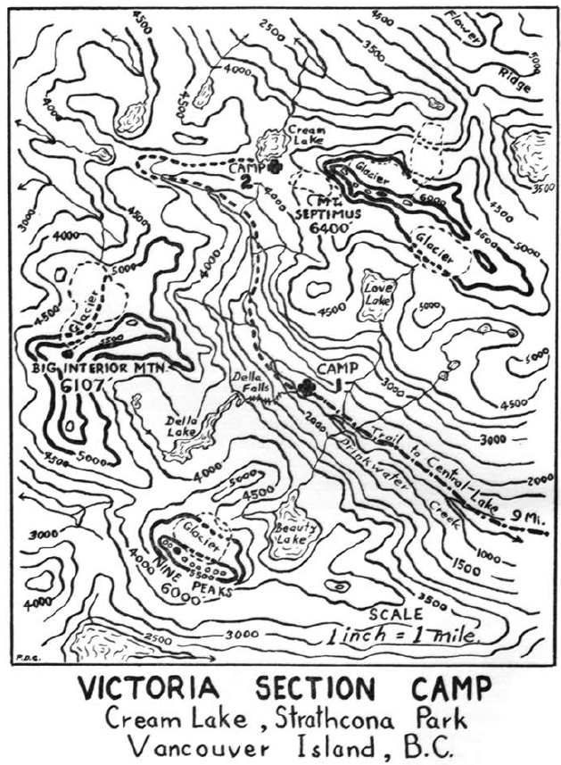 1955 Cream Lake Route Map
