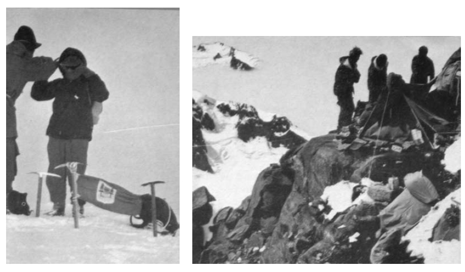 On the summit of Mt. Fairweather and Camp 2 – Fips Broda photo