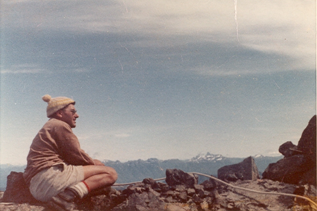 George Lepore on the summit of Rugged Mountain 1959 – George Lepore photo.