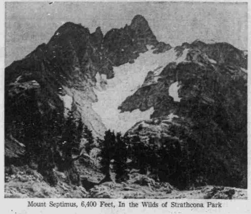 Mount Septimus, 6,400 Feet, In the Wilds of Strathcona Park