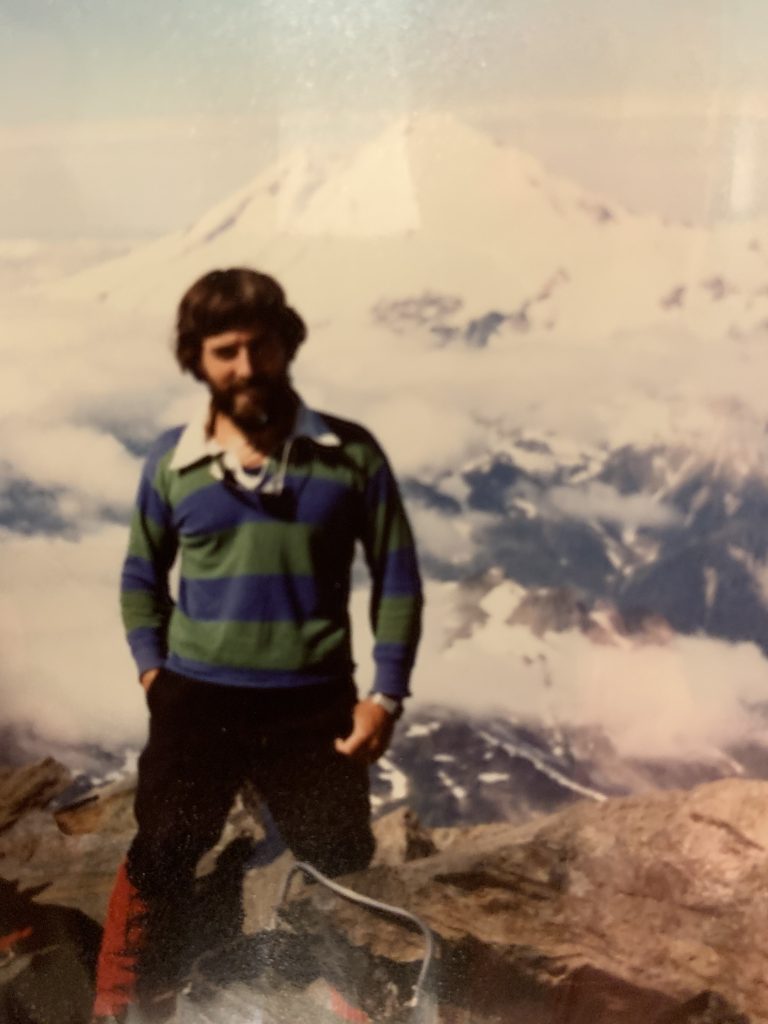 Gary Allen on the summit of Mt. Shuksan 1981 – Brian Money photo.