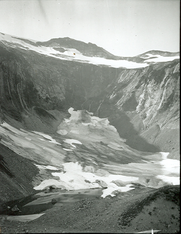 Two views looking towards the summit of Big Interior Mountain and the basin 1907
