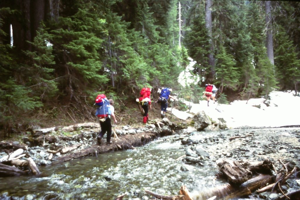Heading towards the basin on Kings Peak 1980 – Chris Schreiber photo.