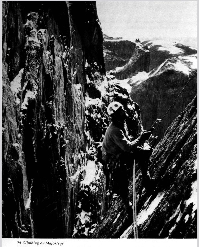 Climbing on Majorteqe – Rick Hudson photo.