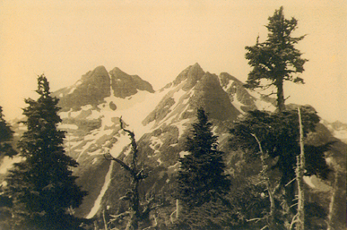 Surveyor’s photo of Crown Mountain 1930’s.