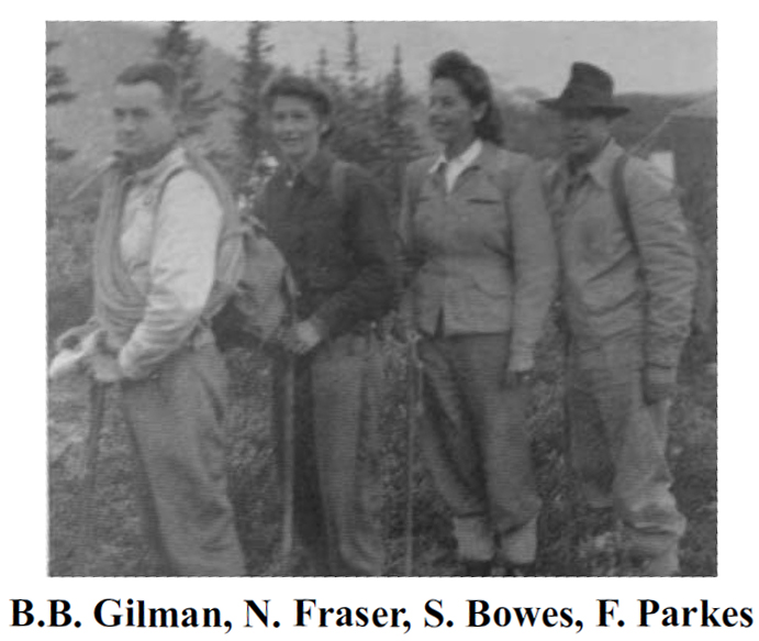 B.B. Gilman, N. Fraser, Stephanie Bowes, F. Parkes.