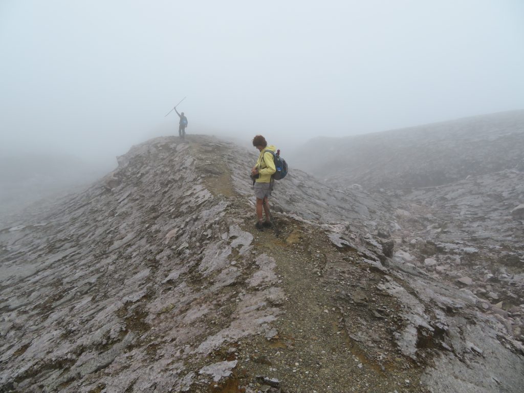Liz Williams on the summit of Mount Balbi/Tutue 2020 – Graham Maddocks photo.