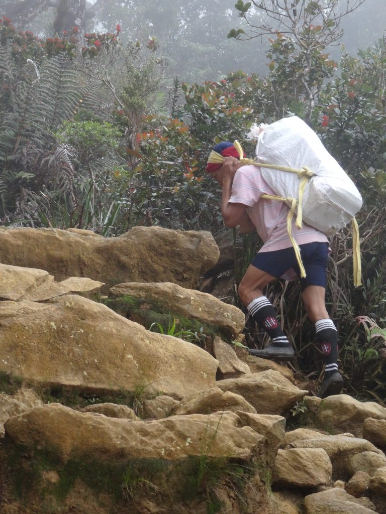 The porter on Mt. Kinabalu 2014 – Graham Maddocks photo.