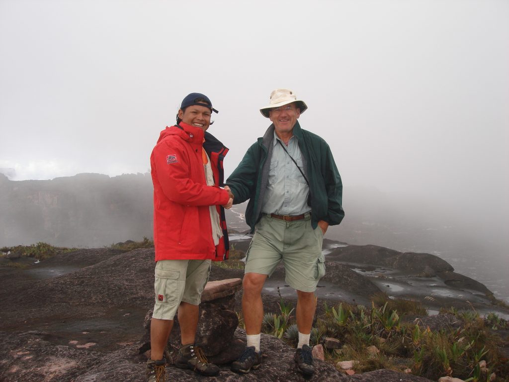 Graham Maddocks on the summit of Mt. Roraima 2006 – Graham Maddocks photo.