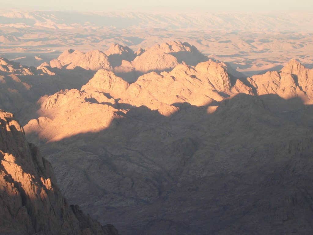 The view from the summit of Mt. Sinai 2009 – Graham Maddocks photo.