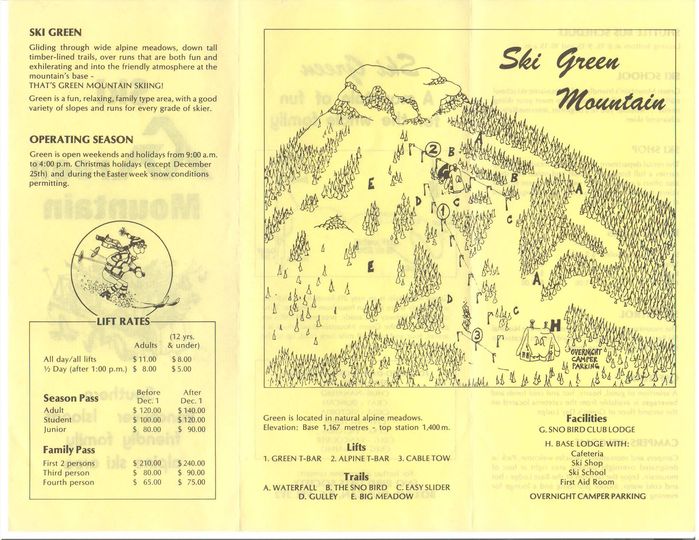 “Ski Green Mountain” brochure.
