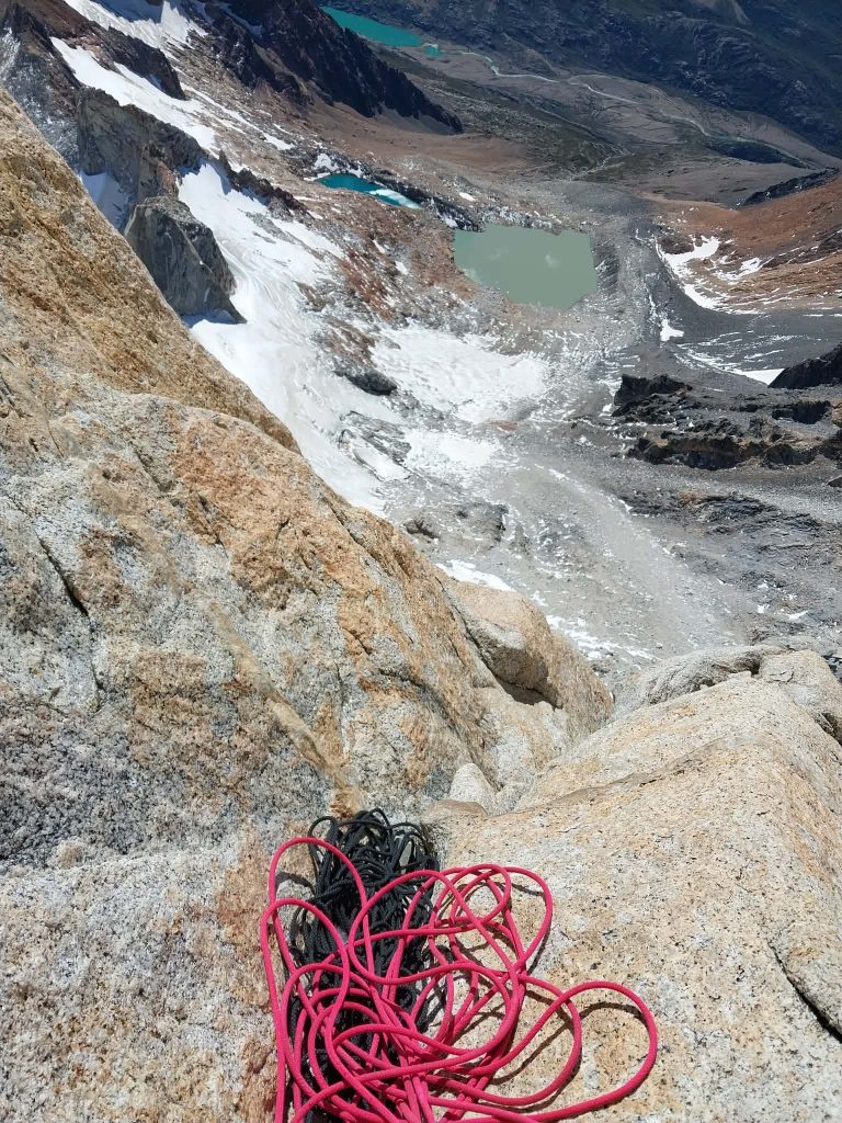 Three photos taken during Josh’s solo traverse of Aguja Guillaumet in Argentina 2026 – Josh Overdijk photos.