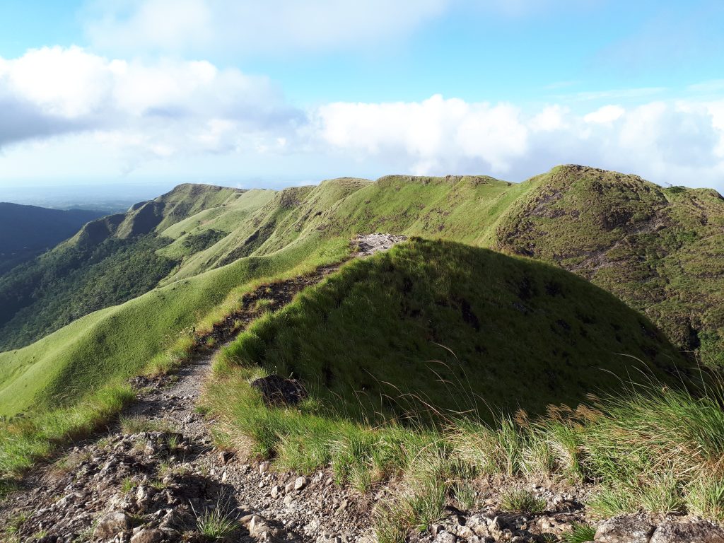 Looking along the ridge on La India Dormida in Panama 2018 – Lindsay Elms photo.