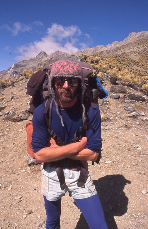 Lindsay Elms on the hike to Pico Bolivar 1994 – Elaine Kerr photo.