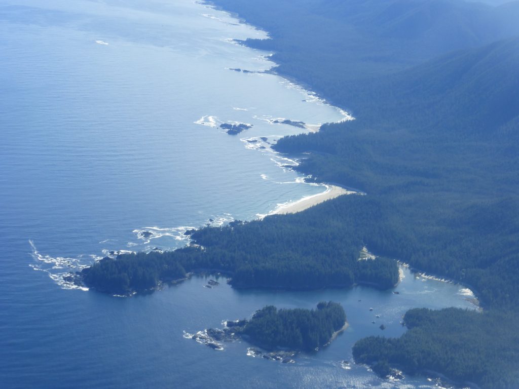 Columbia Cove, or Peddlers Cove, on the south side of Mᑫuqʷin/Brooks Peninsula 2018 – Lindsay Elms photo.