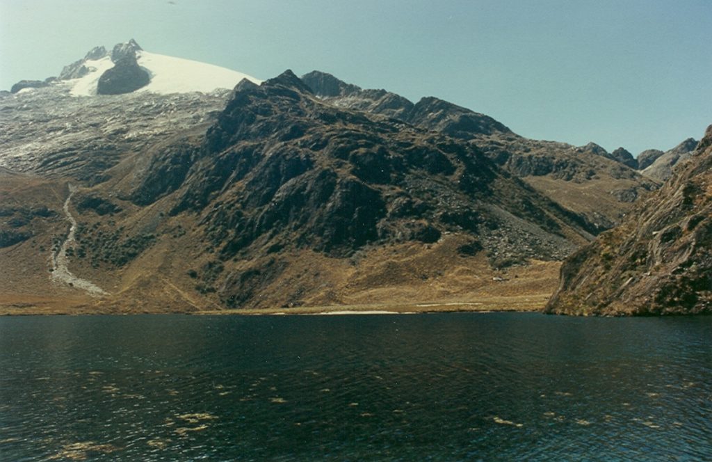Pico Humboldt viewed from Laguna Verde 1994 – Lindsay Elms photo.