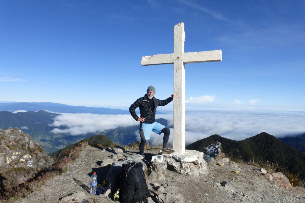 Lindsay Elms on the summit of Volcan Baru 2018 – Lindsay Elms photo.