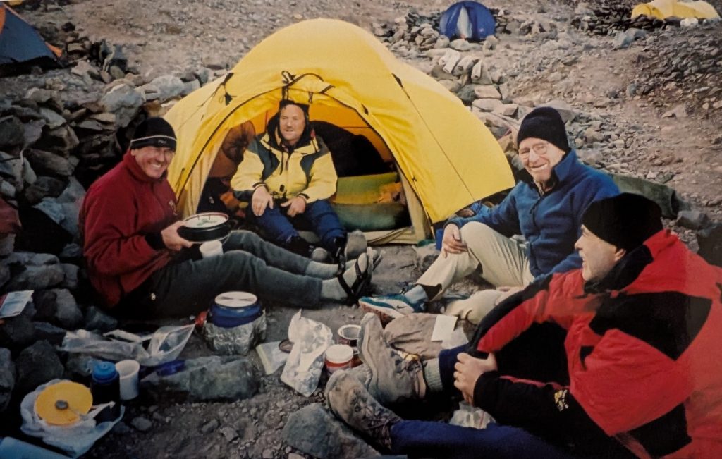Mike Hubbard on the summit of Aconcagua in Argentina 2001 – Mike Hubbard photo.