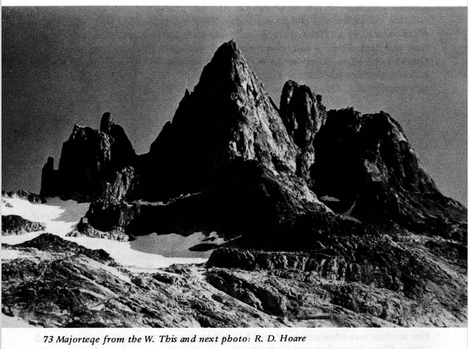 Majorteqe Peak from the west. Rick Hudson photo.