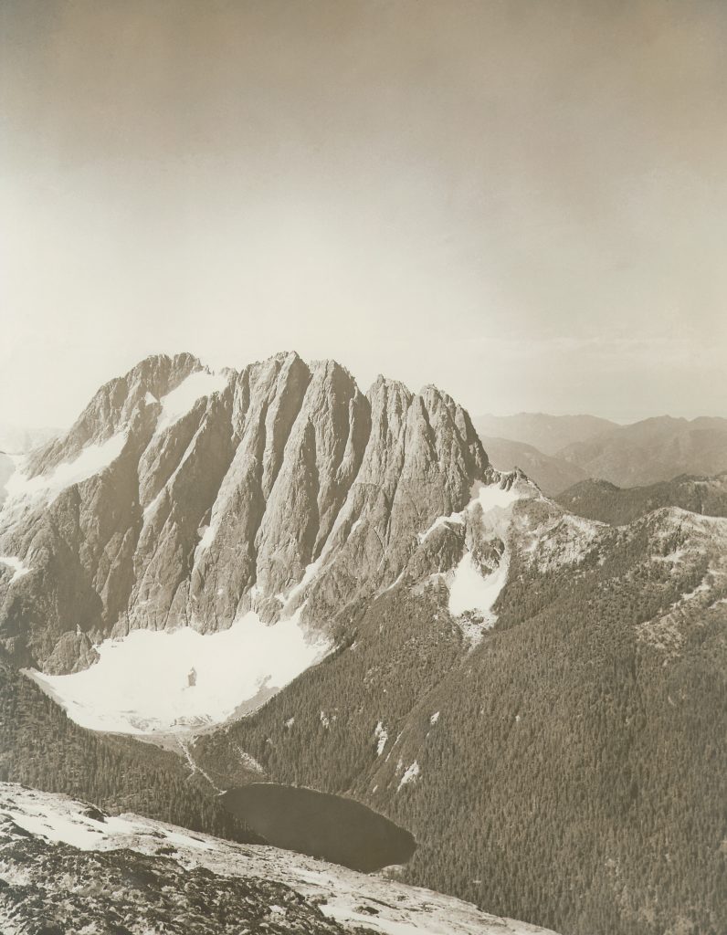 The East Face of Mt. Colonel Foster before the 1946 earthquake - Norman Stewart family photo.