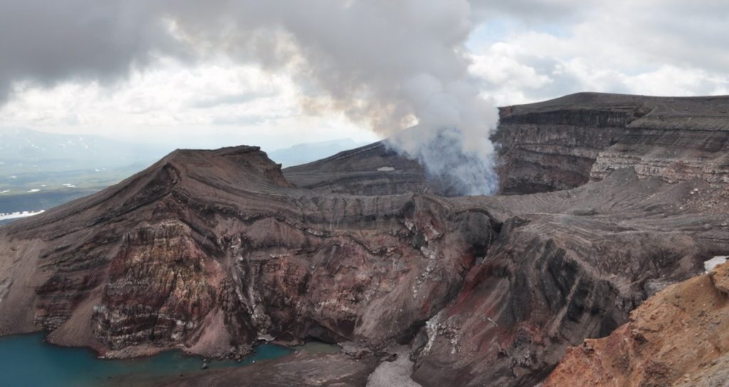 Mt. Gorely on the Kamchatka Peninsula.