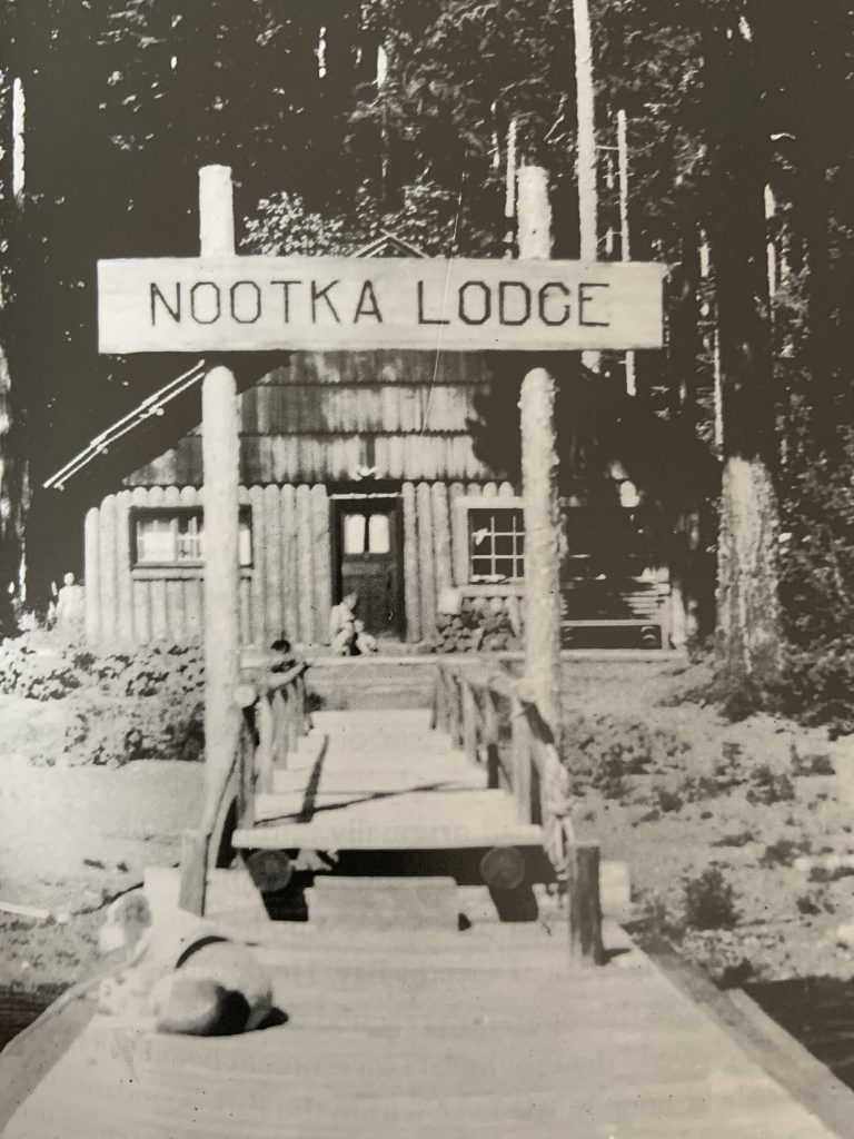 Nootka Lodge on Buttle Lake circa 1936 – William Reid photo.
