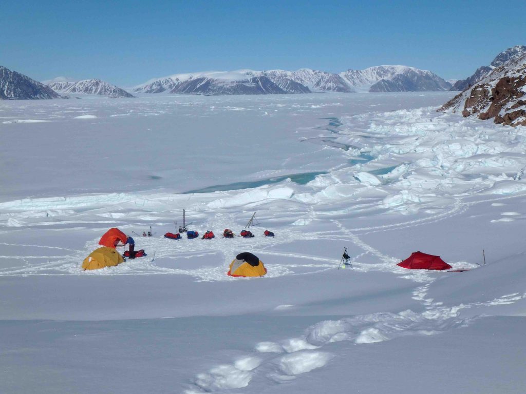 Camp in Makinson Inlet, Ellesmere Island 2019 – Sandy Briggs photo.
