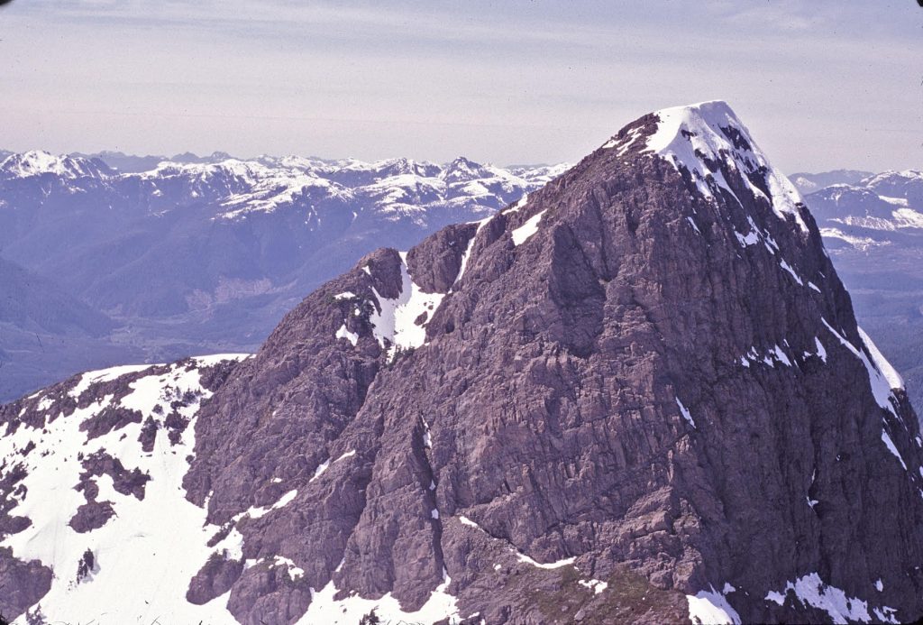 The view of Pinder Peak from Pinder Horn 1999 - Sandy Briggs photo.
