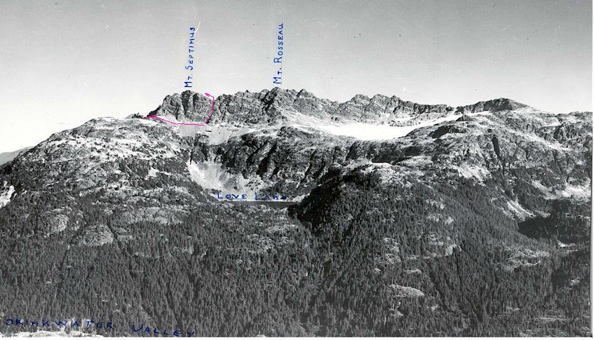Mount Septimus/Rosseau massif.