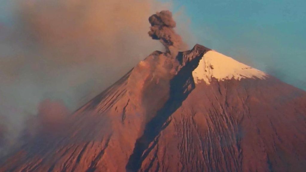 South America’s most active volcano Volcan Sangay.