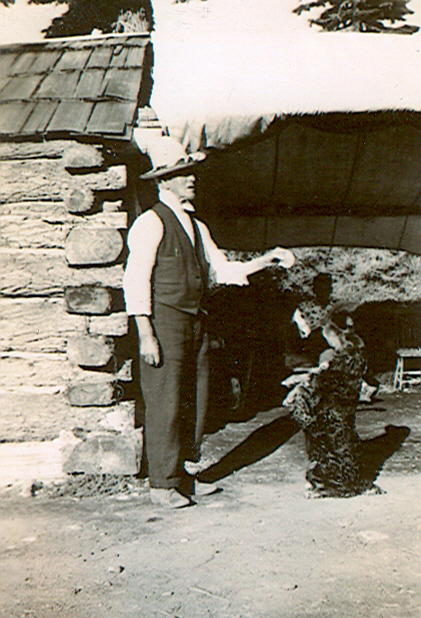 Eugene Croteau and his dog Plateau