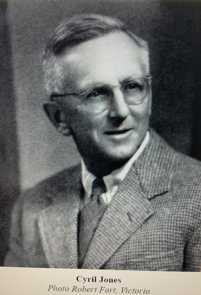 Black and white portrait of Cyril Jones