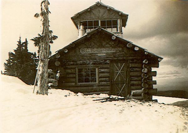 The BC Forestry Lookout on the lower slopes of Mt. Becher